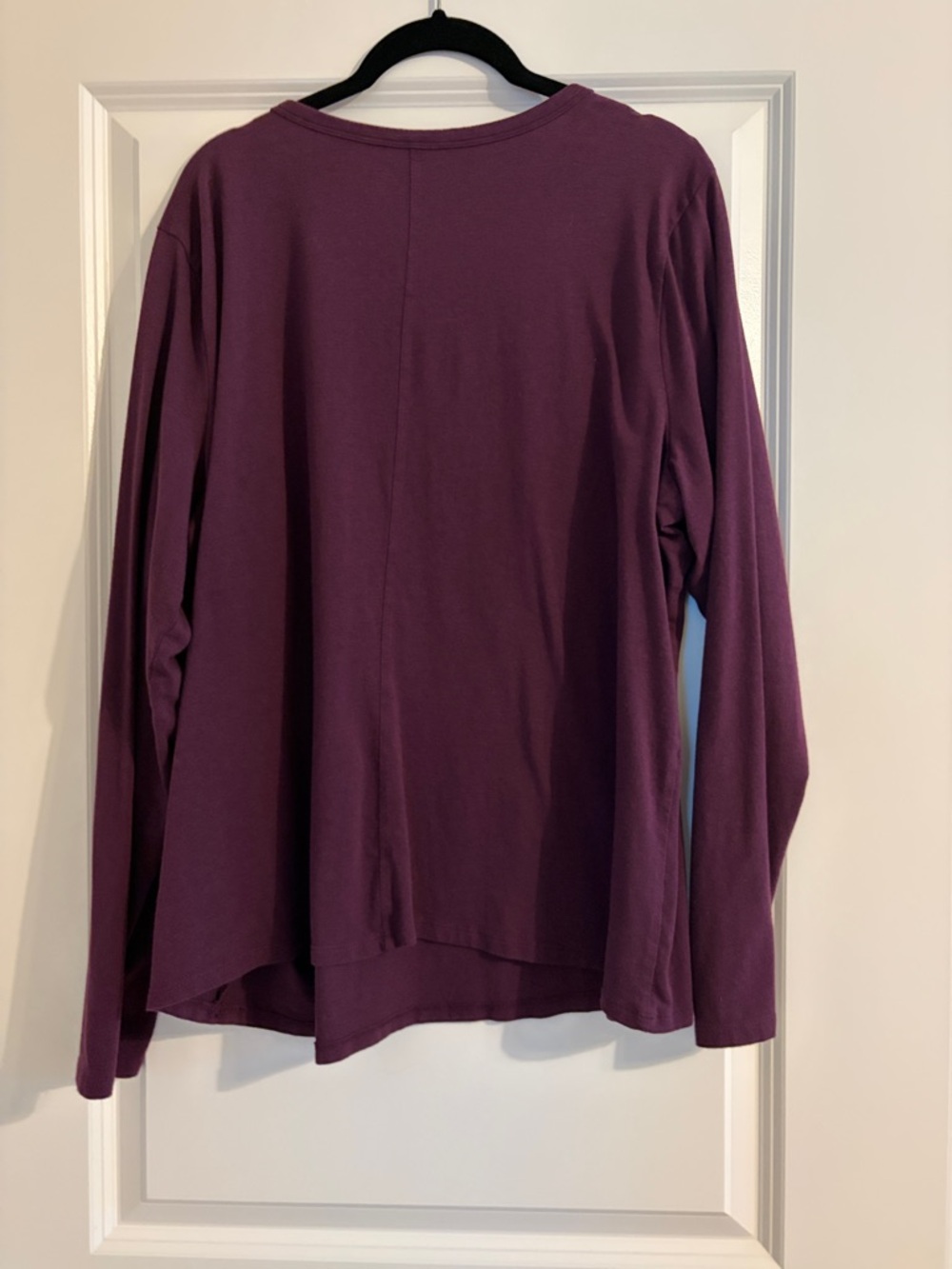 a.n.a Long Sleeve Crewneck Top in Plum - Picture 4 of 4